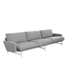 Fritz Hansen - PL113 Lissoni 3-sits, Läder, Elegance Walnut - Soffor - Piero Lissoni - Brun