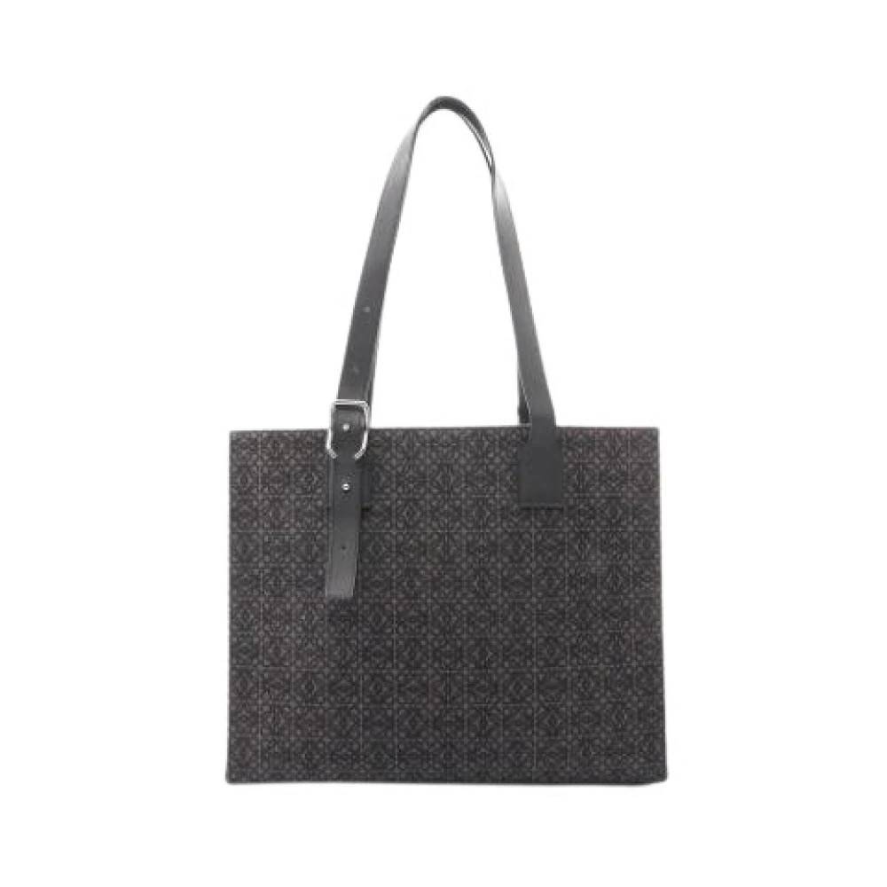 Loewe Pre-owned Pre-owned Canvas Skuldertaske - Vintage - Herre - Sort - ONE SIZE - Uld