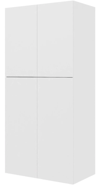 Multi-Living Køkken ekstra højt tomt skab i Malet Hvid Front H: 214,4 cm D: 60,0 cm - 2-delt låge - Bredde: 100 cm.