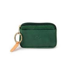 Coin Case Coin Purse Leather Genuine Leather Cowhide Unisex Green Green [IL BISONTE] Women's Men's grön