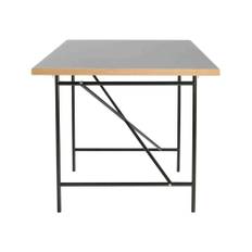 PLEASE WAIT to be SEATED EIERMANN1 Desk Skrivebord (160x80 cm) Grey Linoleum & Black