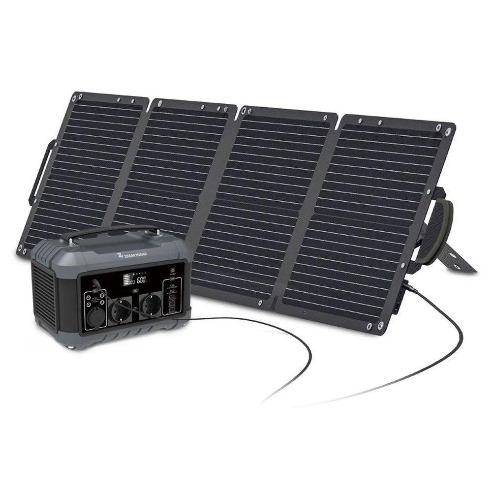 Zmartgear 100W Solarpanel - Let, Foldbart og Perfekt til Nødstrøm og Udendørs Eventyr