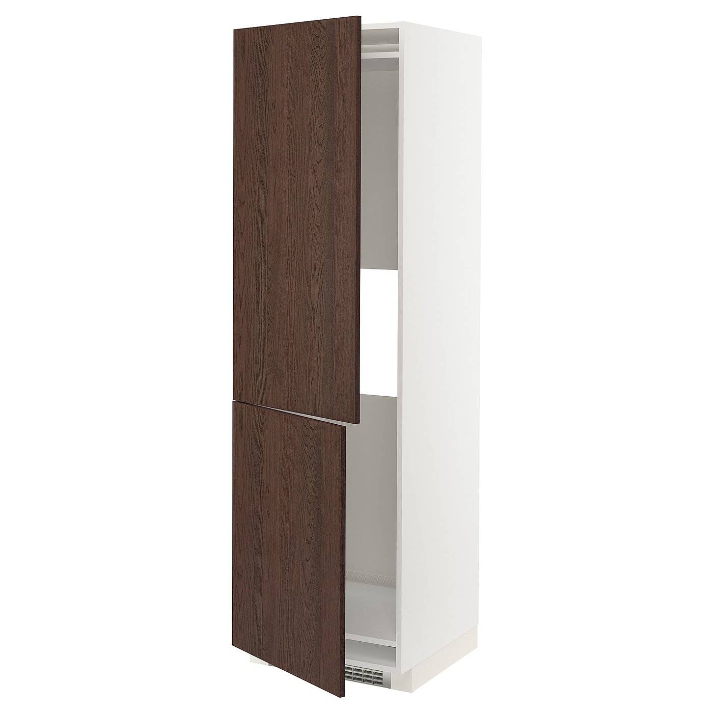METOD hs f kyl el frys m 2d, vit/Sinarp brun, 60x60x200 cm