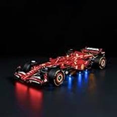 BRIKSMAX 2.0 lampsats för Lego Ferrari SF-24 F1 bil – innovativ LED-belysning kompatibel med Lego Technic 42207 – ingår inte Lego Set