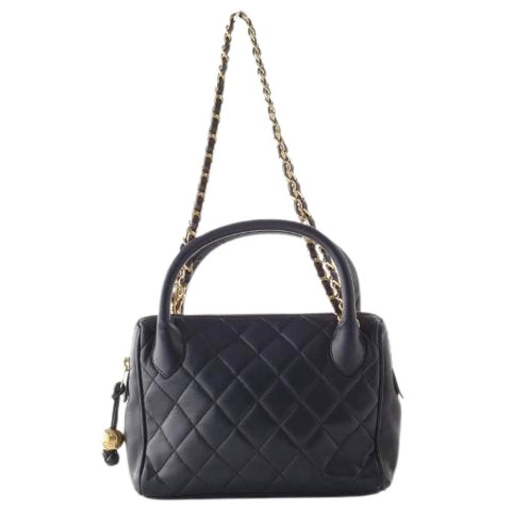 Chanel Vintage Pre-owned Vintage Lille Top Handle Crossbody Taske - Vintage - Dame - Sort - ONE SIZE - Uld
