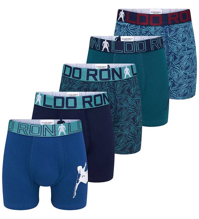 CR7 Boxershorts - 5-pak - Blå - JBS - 13-15 år (158-170) - Boxershorts