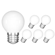 ENUOTEK E27 LED Lampa, 4W 540Lm Naturvit 4000K, Små Golfbollslampor med Edisonskruv SES G45 LED Glödlampor, 40W Ekvivalent Glödlampsbelysning, Klass D Energieffektivitet, Ej Dimbar, Paket om 6