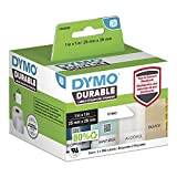 DYMO LW hållbara industriella etiketter för etikettskrivare, vit poly, 25 x 25 mm, 2 rullar med 850 (1933083)