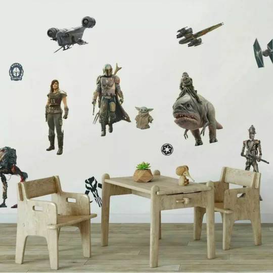 RoomMates Mandalorian Väggdekaler Star Wars Väggklistermärken 587707 barn dekoration