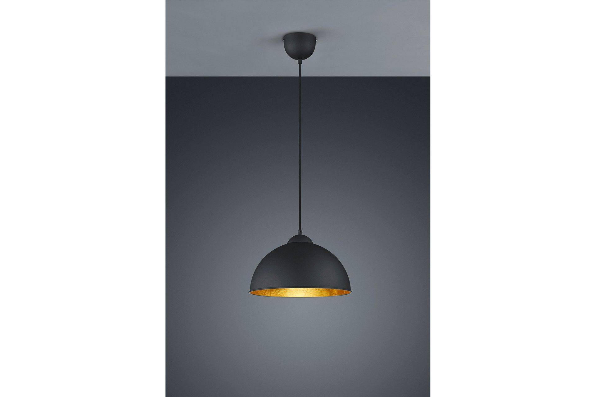 Jimmy pendant 31 cm 1xE27 sort / guld - TRIO