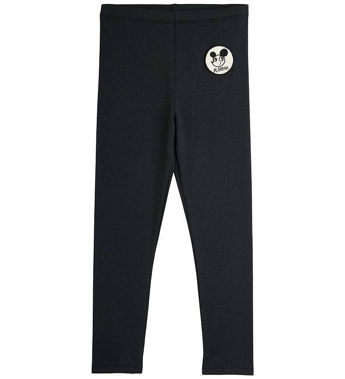 Mini Rodini Leggings - Ritzratz-lapp - Svart - Mini Rodini - 6-7 år (116-122) - Leggings