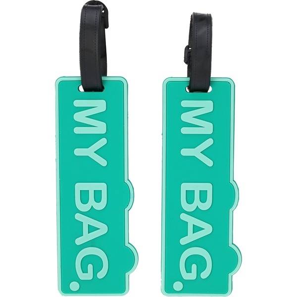 Proworld Bagagetaggar 2 st. "My Bag" Turkos