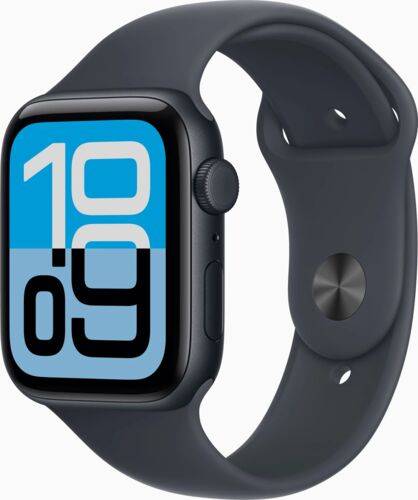 Apple Watch SE 3 44 mm (2025) | GPS + Cellular | Midnatt | sportarmband Midnatt M/L