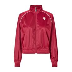 Crãs, Sweathshirts & Hoodies, Dame, Rød, XL, Uld, Rød tracksuit jakke med hvide detaljer