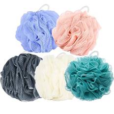 5 Stück Duschschwamm, Peeling Massage Badeschwamm Weich Langlebig Duschschwamm Körper Shower Sponge Schäumend Masche Luffa Schwamm, Vollschäumreinigung, Body Scrubber Duschknäul (30g)
