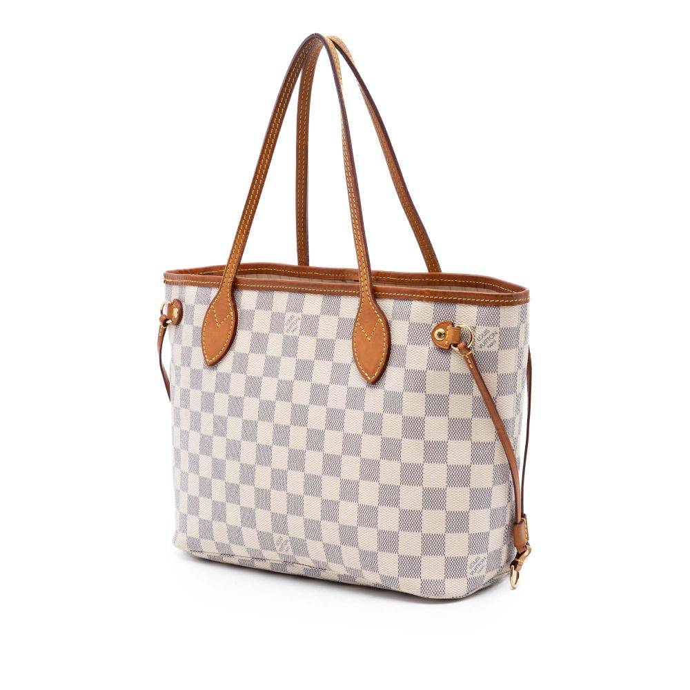 Louis Vuitton Vintage Neverfull Stl. - Axelremsväskor Från Magasin - White (L 21.50cm x W 28cm x D 12cm)