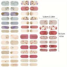 TEMU 5 Sheet Nail Polish Stickers, Spring Nail Strips Self-adhesive Gel Nail Strips,nail Art Decals For Home Women Girls Nail Decorations