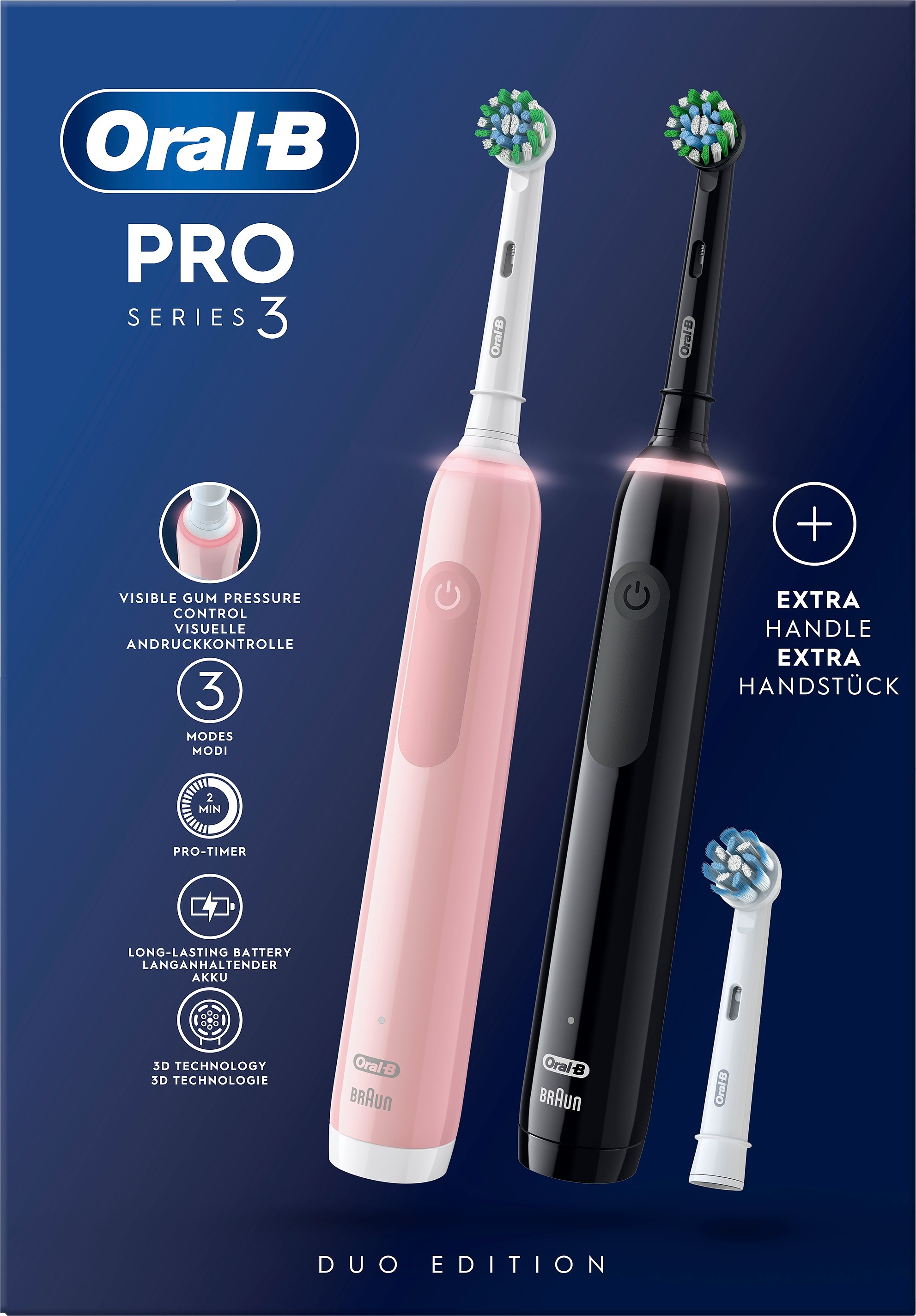 Oral-B Pro 3 3950N Black + Pink 1 st
