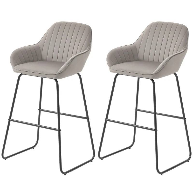 2-pack vadderade barstolar