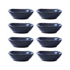 Mini dessertskål Japansk stil porslin soja sås skål - 8-pack multipurpose dip sås skålar idealisk för tomatsås, soja, grill och annan fest middag Doppskålar mini Keramikskålar uppsättning