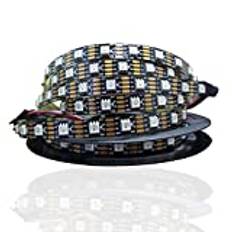 ws2815 DC12V RGB LED-pixlar remsa ljus individuellt adresserbar 300 LED dubbel signal IP30 5 m 60 lysdioder pixlar svart PCB
