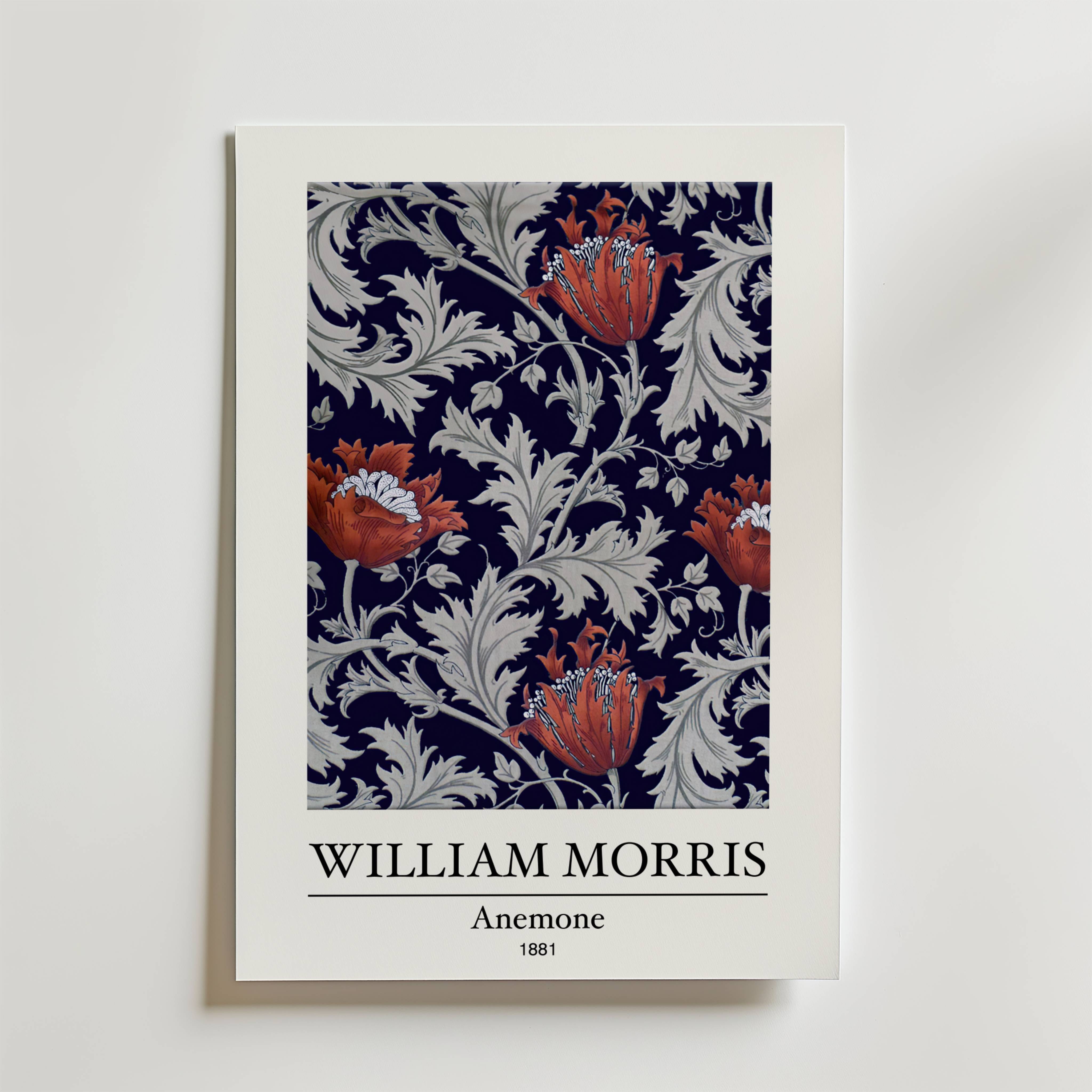 William Morris Anemone Poster - Premium Canvas 21x30 cm