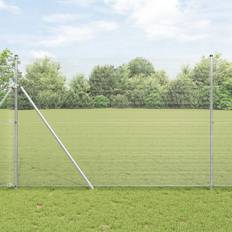 vidaXL Svetset stängsel med 7 poster 1.5x10 m Galvaniserat stål