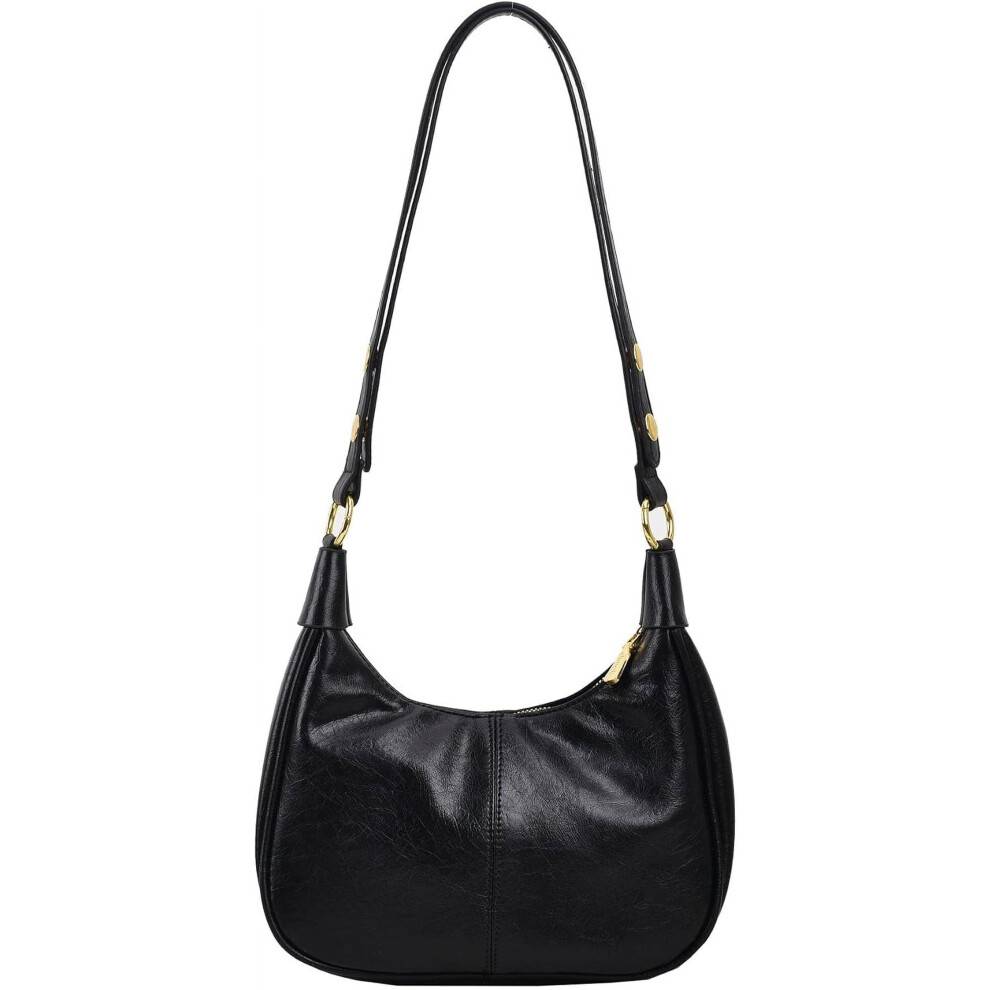 Retro Crescent Hobo-taske til kvinder – blødt PU-læder