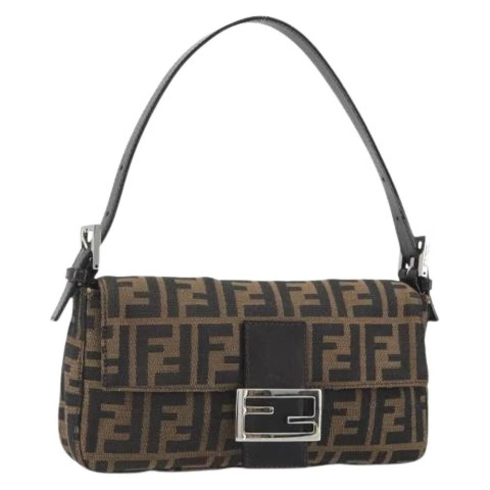 Fendi Vintage Pre-owned Zucca Canvas Skuldertaske - Vintage - Dame - Brun - ONE SIZE - Uld