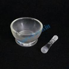 90mm inre diameter apotekare solid glas mortelstöt och mortel skål set kvarn verktyg
