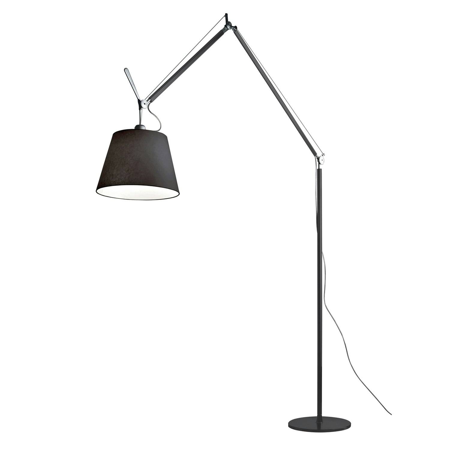 Artemide Tolomeo Mega Floor Lamp Black - Gulvlamper Aluminium Sort - 305037+305038+305039.