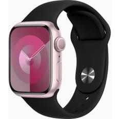 Apple Watch Series 9 Aluminium 41 mm (2023) | GPS | pink | Sportsrem sort S/M