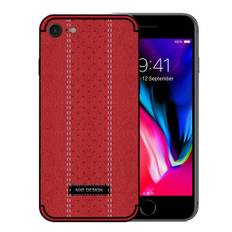 NXE Stitching iPhone 7 / 8 PU læder etui - Rød