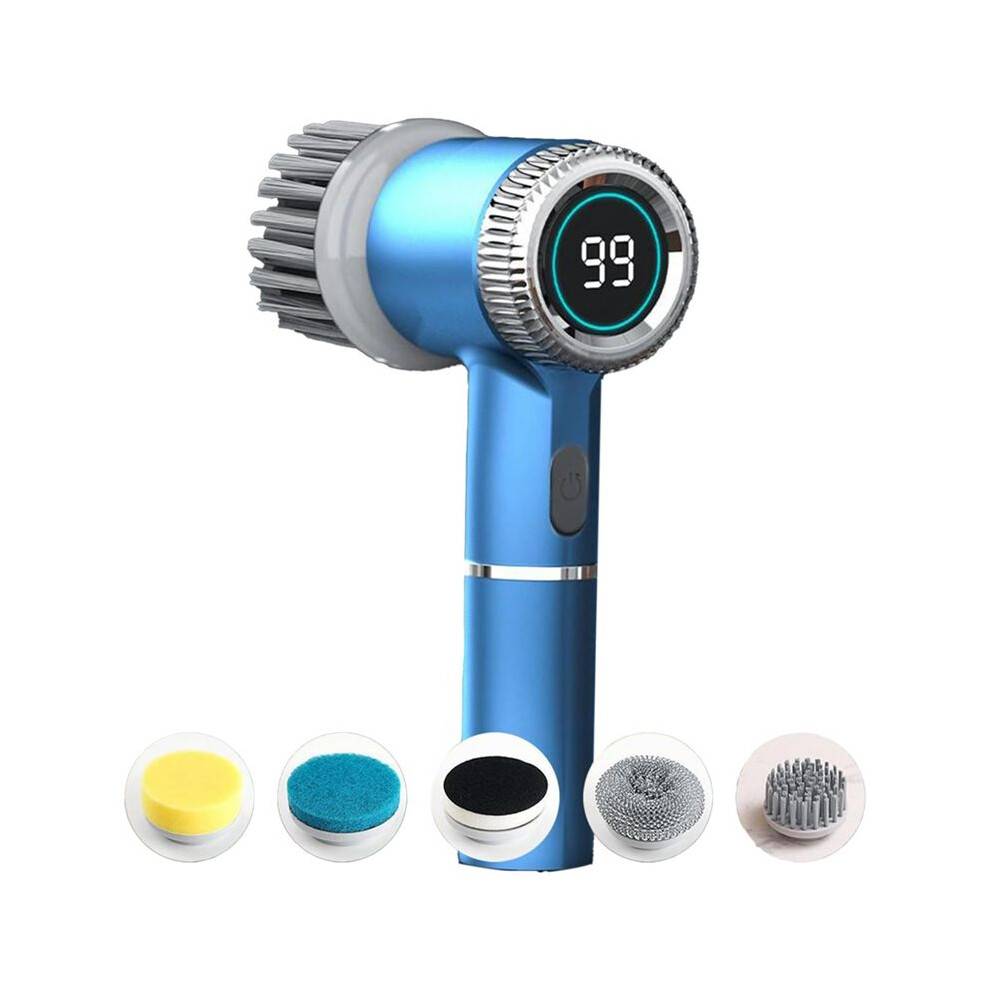 Power Cleaning Brush with 5 Heads & 3 Speeds Electric Scrub IPX7 Water Proof Multifunctional Portable Cleaning Brush
