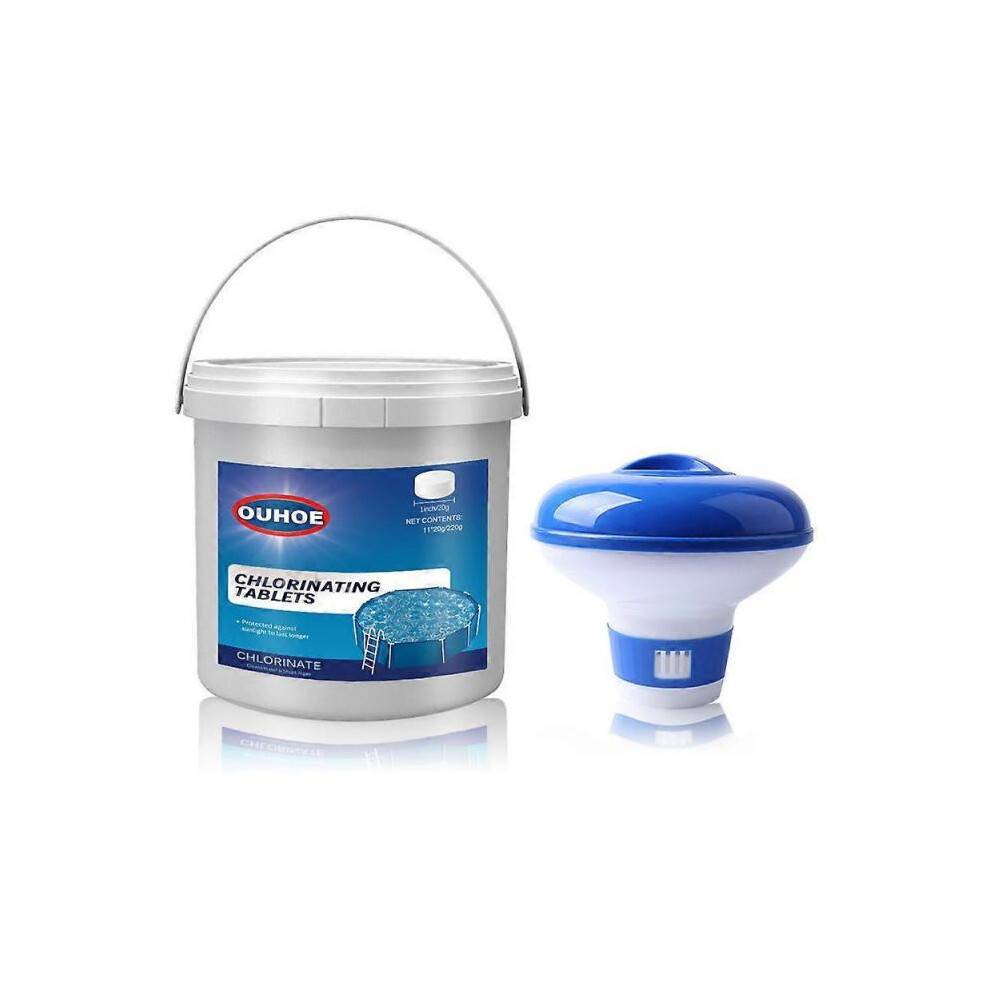 (220g with dispenser) Household Cleaning Agents,Swimming Pool Cleaning Tablets Use As Bactericide Algaecide and in Swimming Pools and Spas 300Pcs