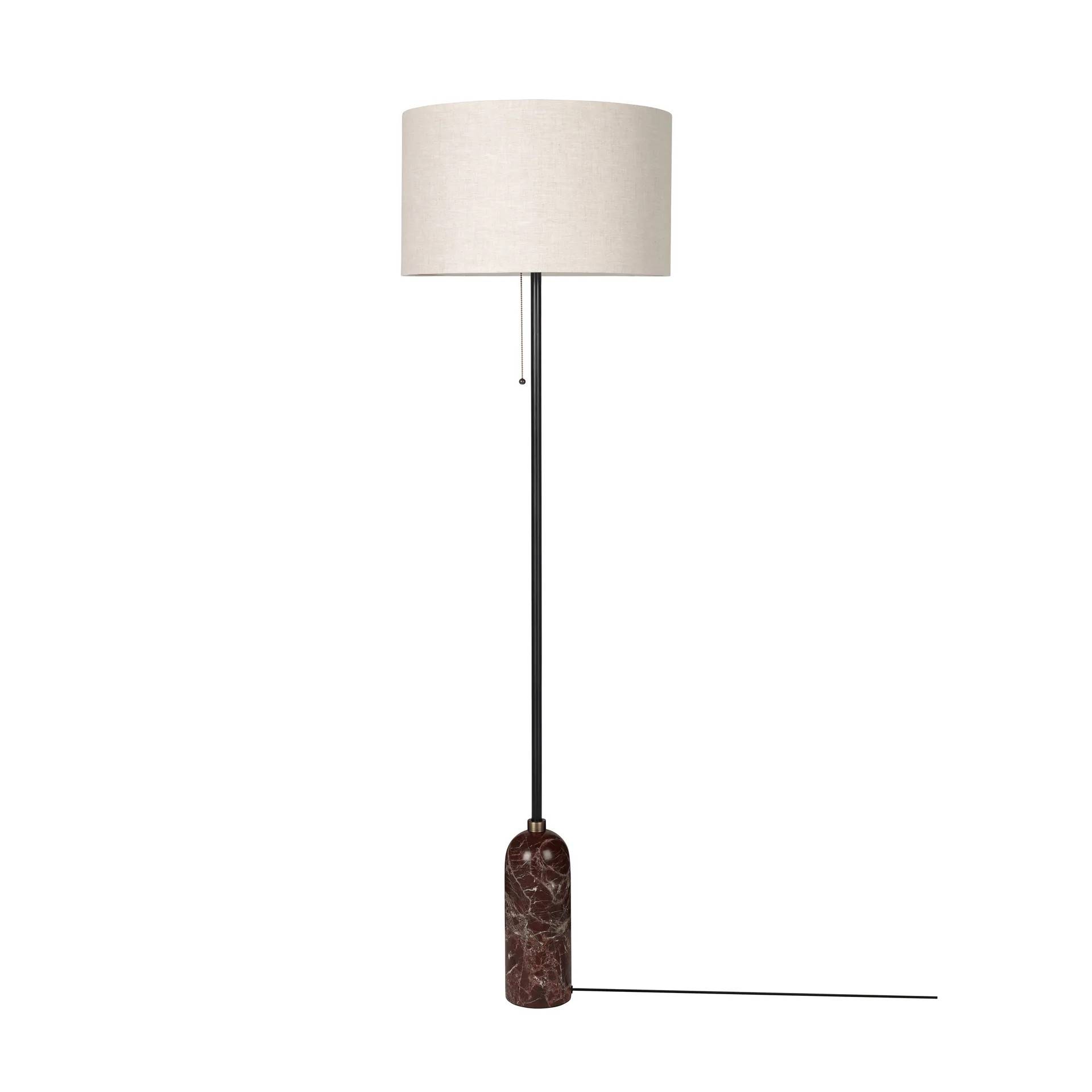 GUBI Gravity golvlampa Maroon marble-canvas