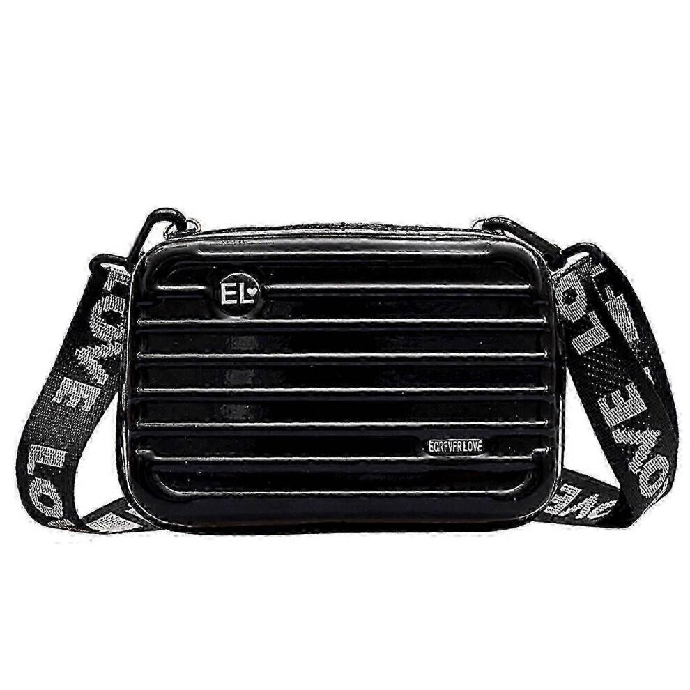 (Black) Bestseller NEW Hard Shell Cosmetic Bags For Women,mini Suitcase Shape Crossbody Bag Shoulder Bag,gift For Women