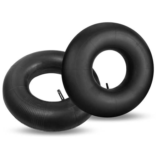 Easyhomie 2 stycken 18 x 8,50-8 19 x 7-8 20 x 7-8 slang med rak ventil TR-13, gräsklippningsdäck luftslang av butylgummi, kompatibel med gräsklippare, skottkärror, trädgårdshängen, gokarts