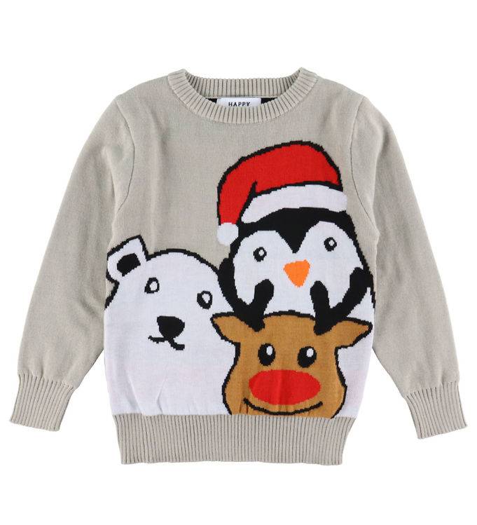 Jule-Sweaters Bluse - Strik - The Animals Christmas Sweater - Jule-Sweater - 5-6 år (110-116) - Bluse