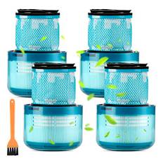 (4 Stück) Ersatzfilter für Dyson V15 Detect Complete, V15 Animal, Vakuumfilter für Dyson V11 SV14, Ersetzen Art.-Nr. 970013-02, 3-Filter-Kit, waschbar und wiederverwendbar