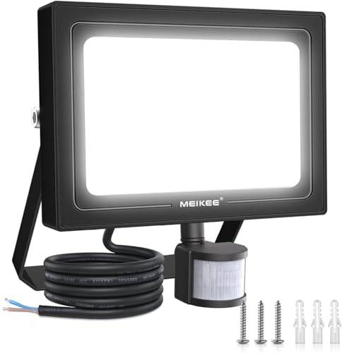 MEIKEE 50W LED-Strahler mit Bewegungsmelder Superhell LED-Fluter mit Sensor