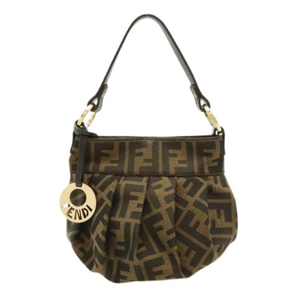 Fendi Vintage Pre-owned Zucca FF Canvas Læder Håndtaske - Vintage - Dame - Brun - ONE SIZE - Læder