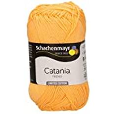 Schachenmayr Catania 9801210-00288 Stickning Bomullsgarn, 11,5 cm Längd x 5,2 cm Bredd x 6 cm Höjd, Cantaloupe