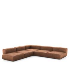 Vetsak Corner Sofa - 346x346cm - Leather - Brown