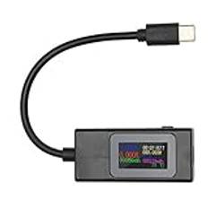 USB C Power Meter Tester, 4-30V 0-6,5A spännings- och Strömtestare LCD-skärm Digital Multimeter för USB C-kablar, Bärbara Datorer, Telefoner och Laddare