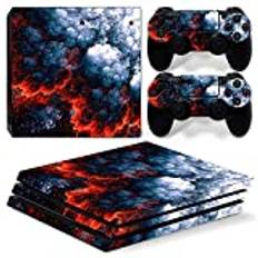 TAIFOND Vinylklistermärke för Playstation 4 Pro, Magma PS4 Pro konsol och kontroller skins vinylklistermärke dekal skydd