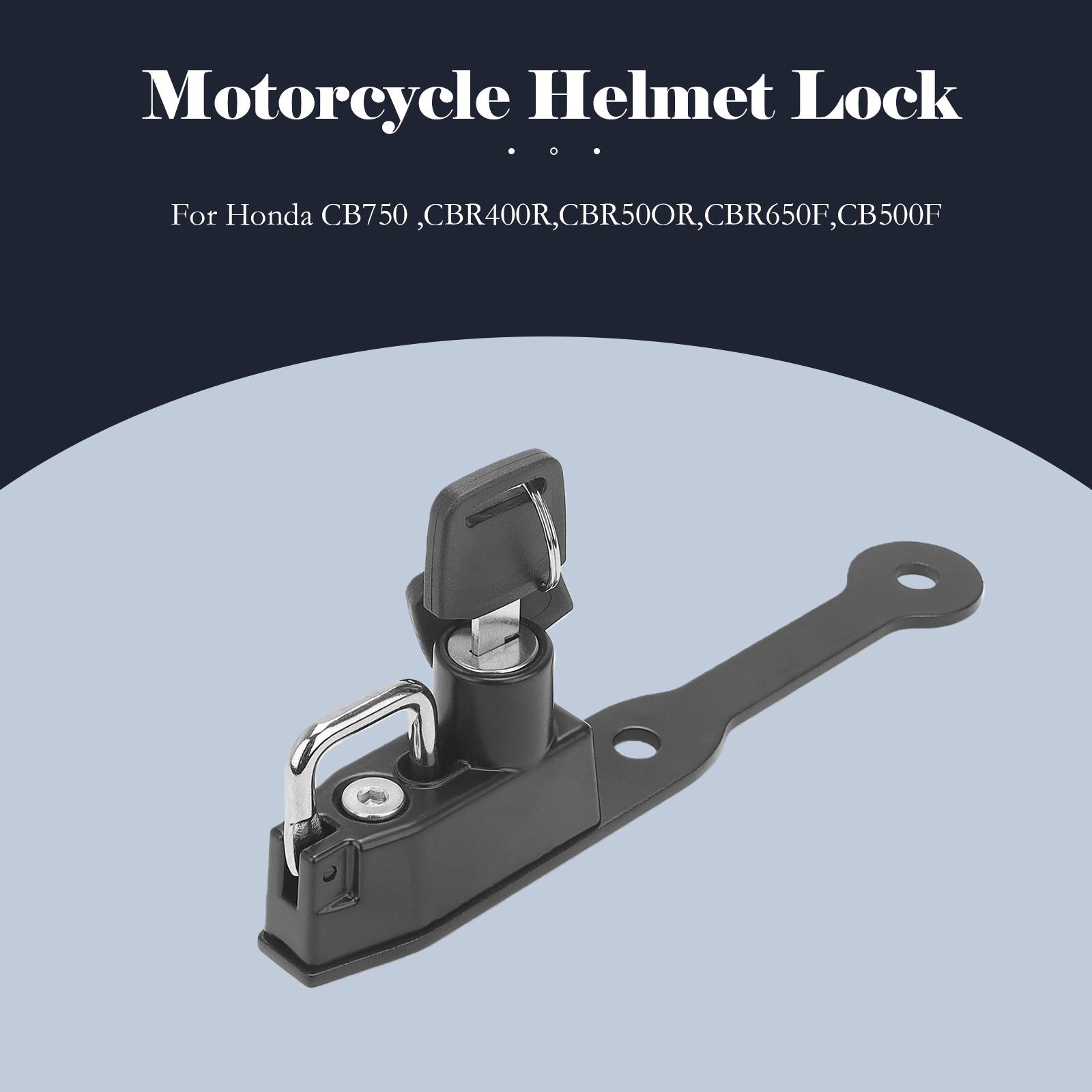 Motorcycle Helmet Lock Mount Hook 2 Keys Aluminum Locking For Honda CB750 CB 750 Hornet 2023- CBR400R CBR500R CBR650F CB650F