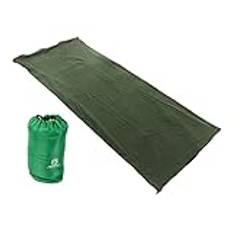 Camping Sovsäck, Fleece Sovsäck Bärbar Rese Varm Sovsäck för Vuxna Utomhus Camping Vandring Klättring (Green)