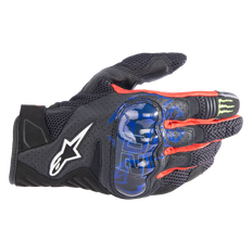 Alpinestars FQ20 SMX-1 Air V2 Monster MC Handskar Svart-Blå-Ljusröd-Grön M