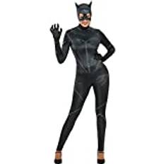 Funidelia | Maskeraddräkt Catwoman klassisk för dam Katt, Superhjältar, DC Comics, Skurkar - Maskeraddräkt för vuxen och roliga tillbehör för fester, karneval och Halloween - Storlek M - Svart